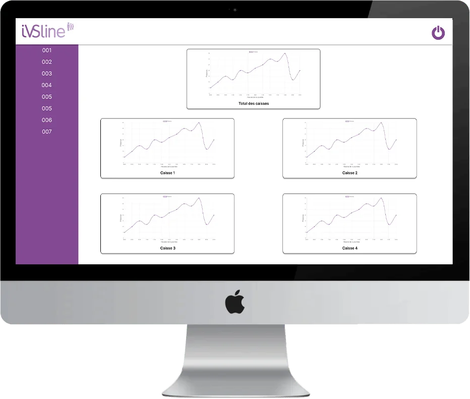 Tableau de bord IVSline sur ordinateur