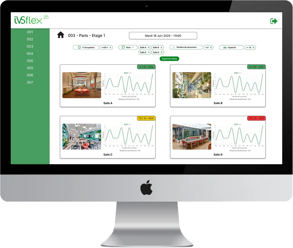 Tableau de bord IVSflex sur ordinateur